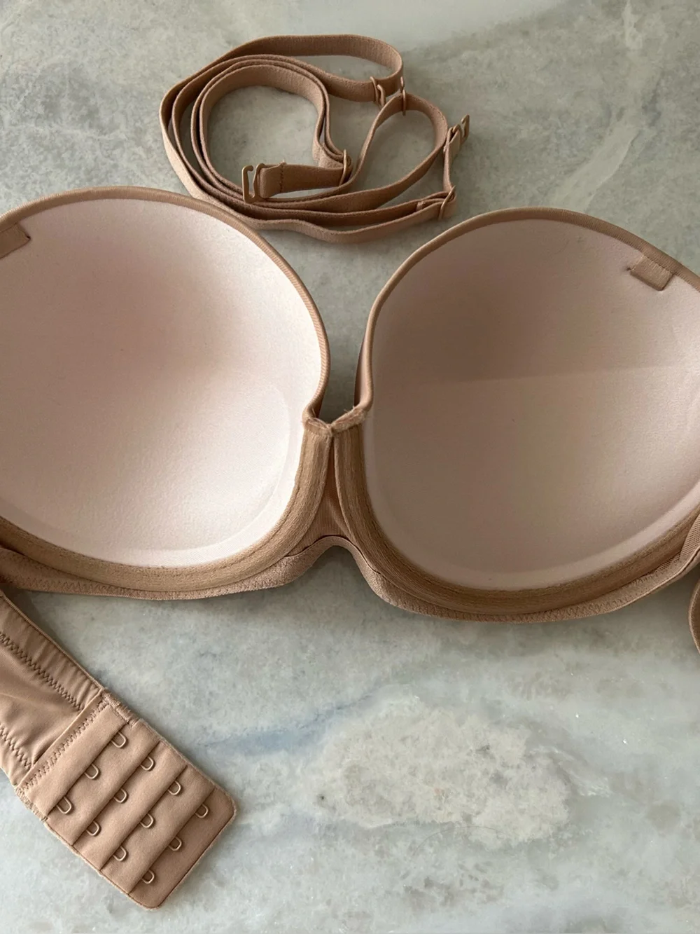 Victoria's Secret Strapless Push-Up Bandeau Bra in tan